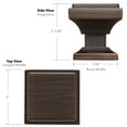 thumbnail image 5 of Cauldham 10 Pack Solid Kitchen Cabinet Knobs Pulls (1-1/8" Square) - Transitional Dresser Drawer/Door Hardware - Style S685 - Oil Rubbed Bronze, 5 of 5