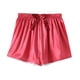 thumbnail image 4 of Gibobby Pijamas para mujer Conjunto de siete piezas para mujer, pantalones cortos de manga larga, tirantes, conjunto de ropa descanso de Color sólido(Rosa caliente,G), 4 of 5