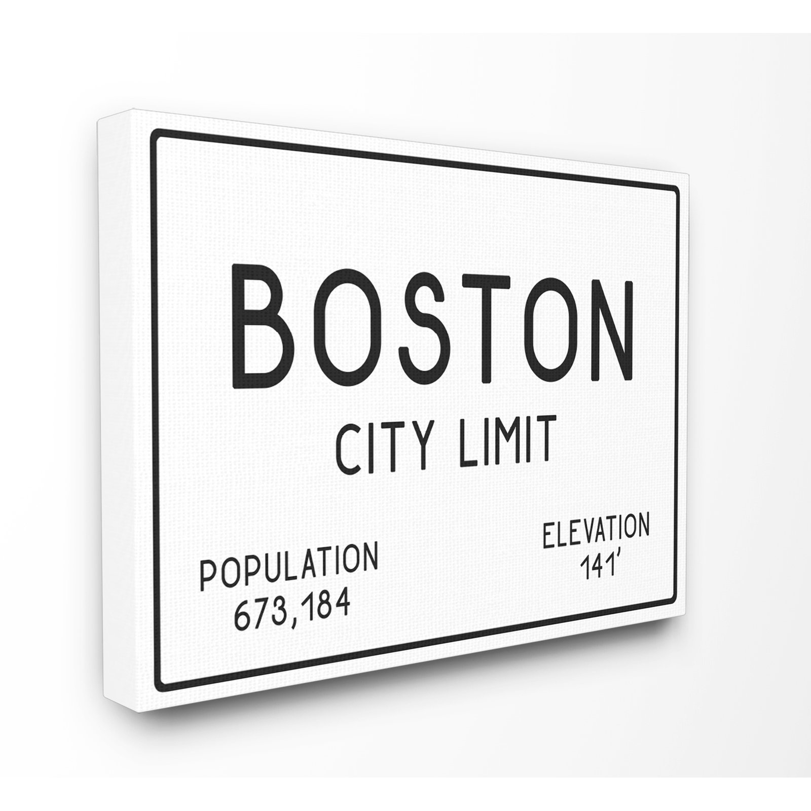 The Stupell Home Decor Collection Boston City Limit Canvas Wall Art