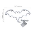 thumbnail image 2 of 1 Pc Halloween LED Bat Neon Light with No Battery Scene Decorative Light (White), 2 of 7
