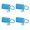 Blue, variant on Pack of 4Pcs Fashion Star Card Holder Keychain Lightweight Portable Stylish