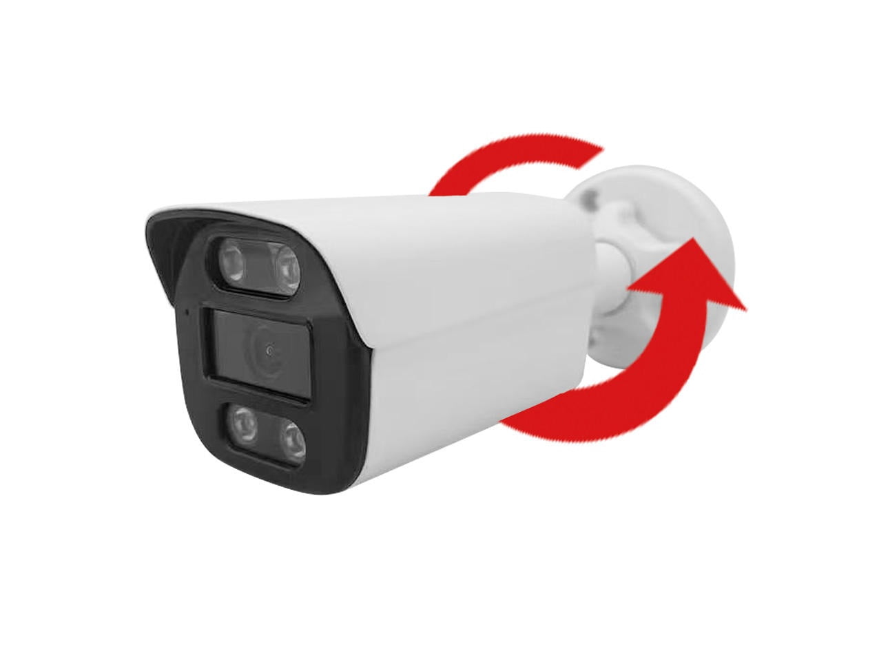 1080p Color Night Vision Security Camera, 4-in-1 AHD/TVI/CVI/CVBS CCTV Bullet Wired Add-on Camera, White