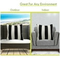 thumbnail image 2 of Majestic Home Goods Pillow 24x24 Vertical Stripe Black, 2 of 4