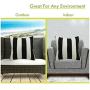 Majestic Home Goods Pillow 24x24 Vertical Stripe Black