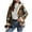 Khaki, variant on Women Fleece Plaid Shacket Jacket 2025 Long Sleeve Button Down Flannel Shirt Fashion Casual Fall Outerwear Coat
