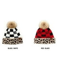 thumbnail image 7 of CC Cabin Cozy Leopard Plaid Beanie, 7 of 7