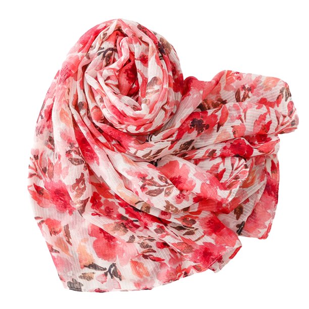 Bufanda bohemia para mujer, ligera, con estampado floral, chal con flecos, moda otoño-invierno