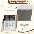 thumbnail image 6 of 2-Tier Cat Litter Box Furniture - Enclosed Hidden Litter Box Cabinet with Doors, Storage Shelf & Step Ladder - Discrepet Cat Toilet Furniture for Home Decor, Large Size for Multiple Cats, 6 of 8