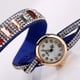 thumbnail image 5 of Reloj femenino de cuarzo con banda de cuero de PU envuelto en diamantes de imitación brillantes (azul real), 5 of 5