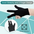 thumbnail image 5 of 22 Pieces Billiard Gloves Three Finger Cue Shooter Pool Gloves Sport Gloves for Women & Men Both Left and Right Hand (Black), 5 of 7