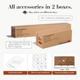 thumbnail image 5 of Vintagearth 9 Drawers Dresser for Bedroom, Curved FSC-certified Wood 1.18" Thick Board Dressers & Chests of Drawers for  Living Room, Hallway, Entryway, Dark Burl, 5 of 7