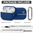 thumbnail image 3 of for AirPods Pro 3 Case 2025 with Cleaner Kit,Soft Silicone Protective Cover for AirPods Pro 3rd Generation Cases for Women Men,AirPod Pro 3 Case Accessories with Keychain-Deep Blue, 3 of 7