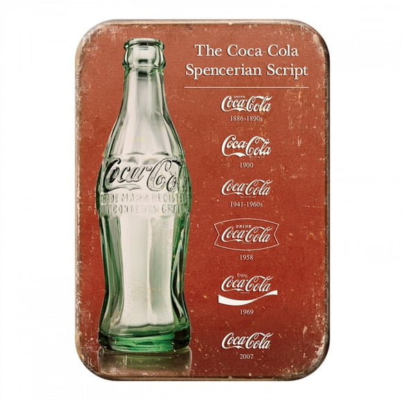 Coca-Cola Aimant en Étain Script Heritage