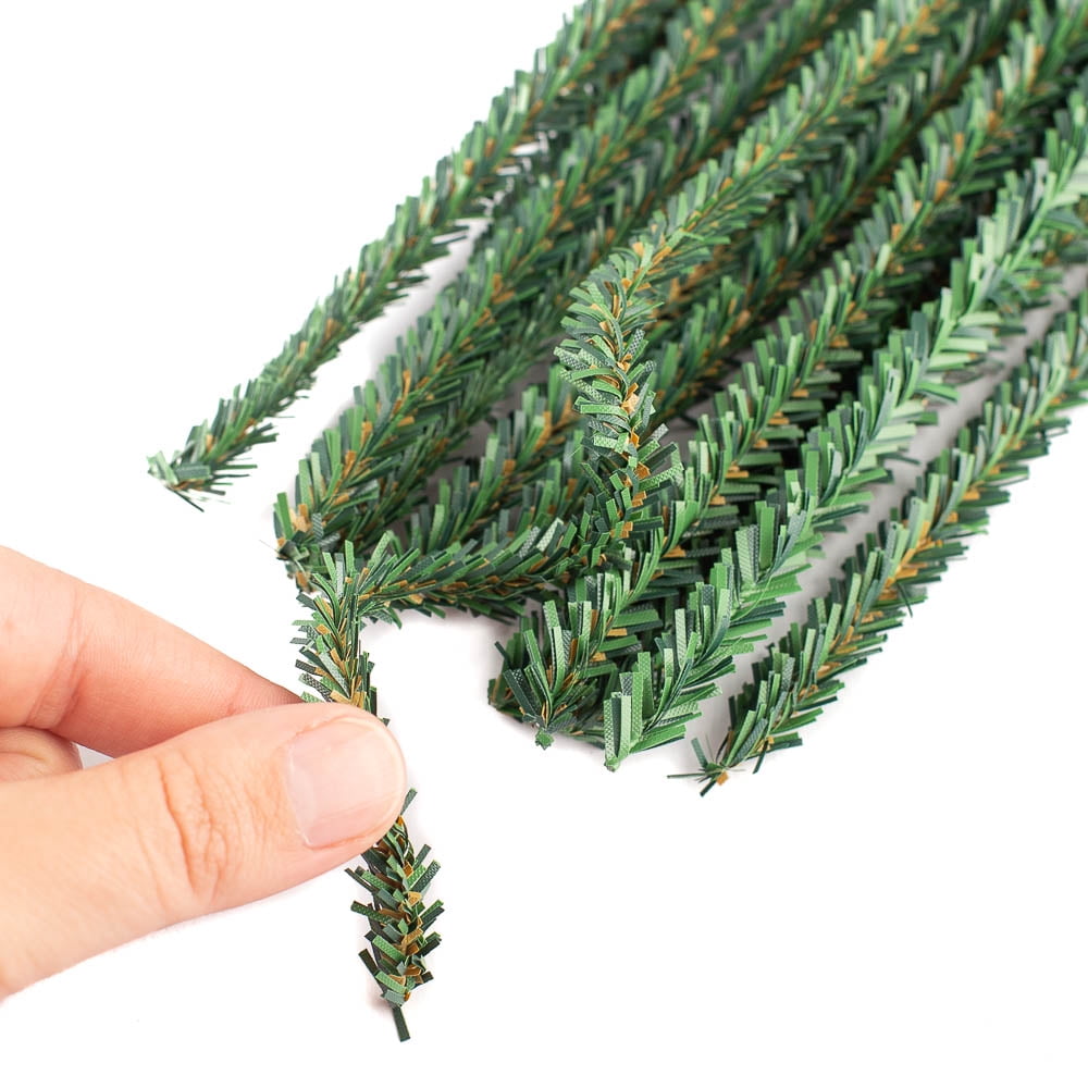 72 Artificial Canadian Pine Pipe Cleaners: Bring the Great White North to Your Home