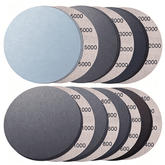 70Pcs 6 Inch Wet Dry Sanding Discs, Silicon Carbide Sandpaper Assorted Grit 400/600/800/1000/2000/3000/5000, Sander Pads for Wood Metal Glass Polishing