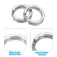 thumbnail image 4 of Unique Bargains , 0.55 x 0.39' Fishing Split Rings Fishing Swivel Stainless Steel Rings with Double Flattened Connectors,100 PACK, 4 of 6
