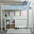 thumbnail image 2 of Pemberly Row Metal Twin Loft Bunk Bed in White Finish, 2 of 2