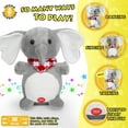 thumbnail image 4 of TOY Life Plush Elephant Toys Baby Musical Talking Toys Infant Toys for Baby 0 to 36 Months - Stuffed Newborn Toys with Dancing Singing Toys for Babies Boys Girls Toddlers Baby Toys 0 3 6 9 12 Months, 4 of 9