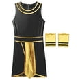 thumbnail image 5 of Haitryli Men's 3 Pieces Mr Toga Greek God Set Adult Party Toga Roman Dress with Wristband Black XL, 5 of 7
