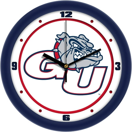 Gonzaga Bulldogs 11.5'' Suntime Premium Glass Face Traditional Logo Wall Clock