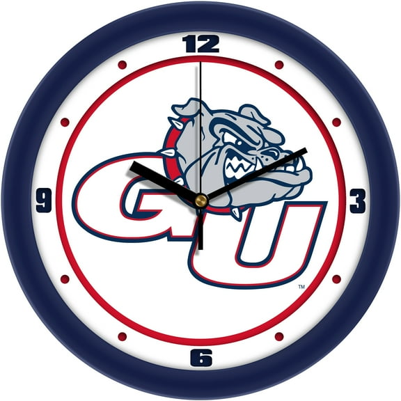 Gonzaga Bulldogs 11.5'' Suntime Premium Glass Face Traditional Logo Wall Clock