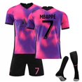 thumbnail image 1 of Kits de fútbol para niños Camiseta de fútbol Camiseta de entrenamiento Traje 21/22-20 21 Rosa Mbappe 7-Niños 20 (110-120CM) BmatwkZeng Bmatwk Jersey, 1 of 1