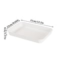 thumbnail image 3 of Plastic Serving Tray, White Serving Tray, Plastic Trays for Serving, Dishwasher Safe Microwavable Melamine Tray, 1Pc 12X9X1.5 Inch Deep Rectangular Multi-Use Tray Works for Snack, 3 of 9