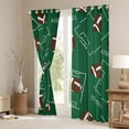 thumbnail image 3 of Homewish Rugby Game Blackout Curtains Set of 2 (52x84 Each),American Ball Sport Sport Window Curtains,Green Brown Curtains and Drapes For Boys Kids,Luxury Bedroom Decor, 3 of 6