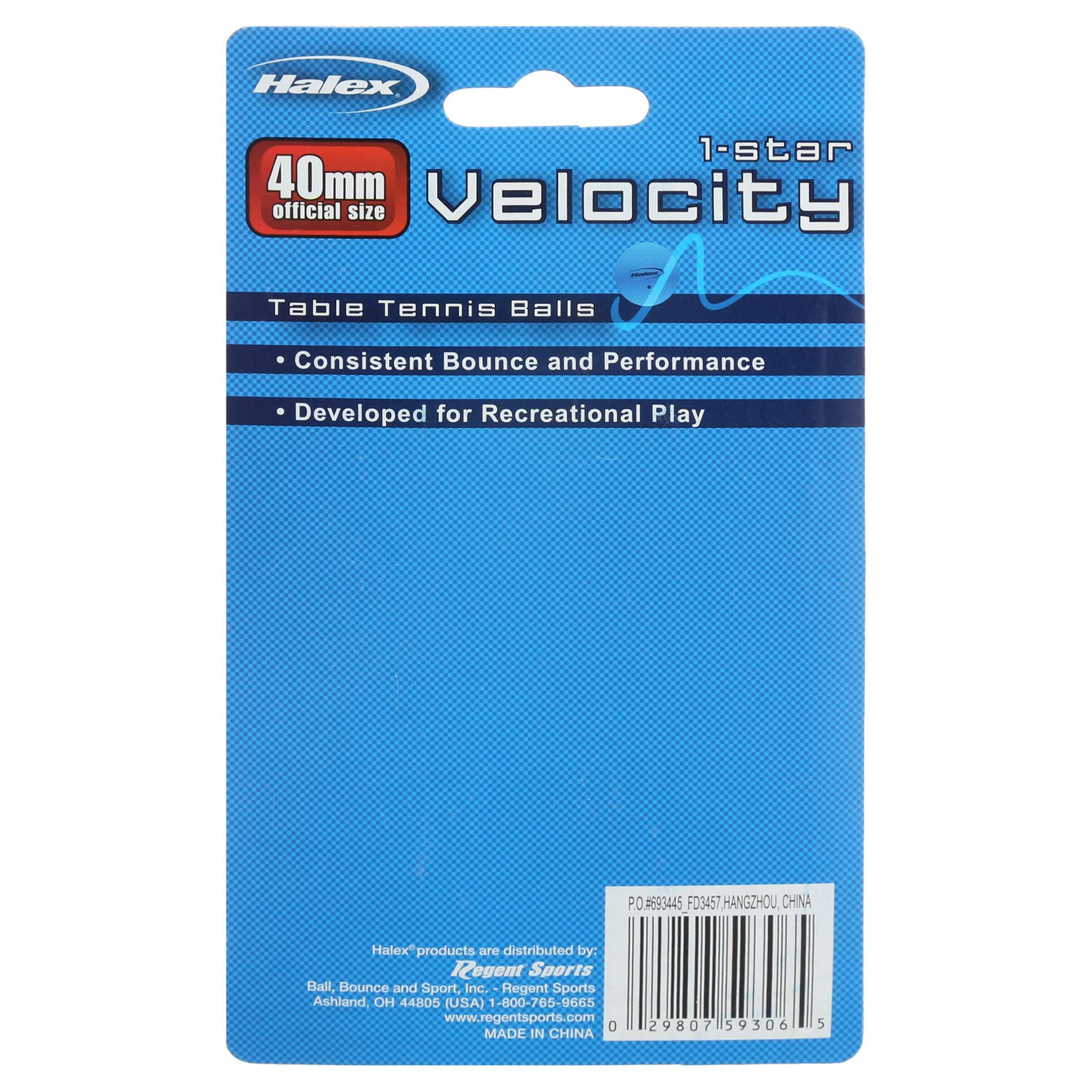Halex Velocity Color 1-Star Table Table Balls
