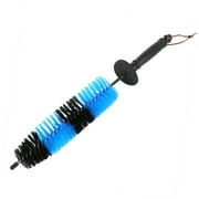Unique Bargains Black Blue Car Vehicle Handle Wheel Tire Rim Scrub Brush Washing Tool