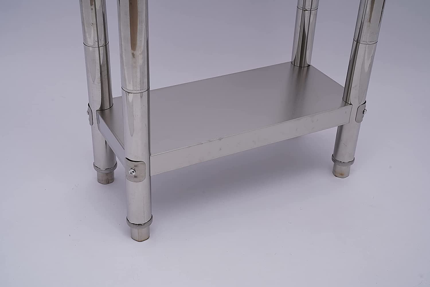 MONIPA Heavy Duty Food Prep Worktable with Backsplash and Undershelf Stainless Steel Table for Prep & Work, for Restaurant, Home and Hotel