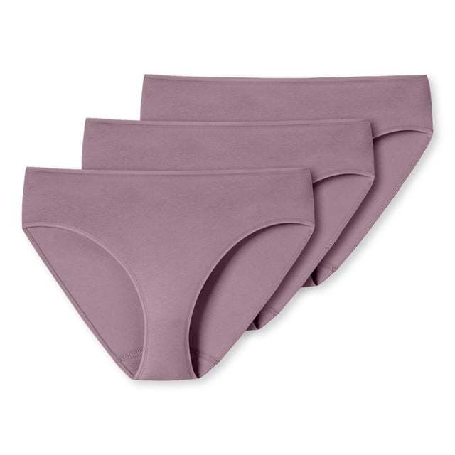 SCHIESSER calzoncillos para señoras en paquete de 3 - Jazz-Pants, Cotton Essentials, Basic, Stretch Morado S (Small)
