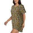 thumbnail image 2 of Naloa Leopard Women's Short-Sleeved Pajama Set, Loungewear, Summer pajamas, Breathable Cozy - X-Large, 2 of 9