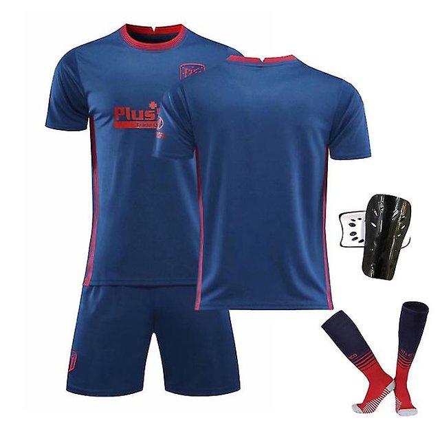 2022 Nueva camiseta de fútbol para niños 7 # Joao Felix 9 # Suarez Pantalones cortos de moda Camisetas de fútbol Traje Calcetines protectores / set-B Navy-18 BmatwkZeng Bmatwe Jersey