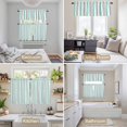 thumbnail image 6 of Aqua Stripe Kitchen Curtains Sets for Windows 24 Inch Length, Geometric Grey White Vertical Striped Rod Pocket Window Treatments Tier Curtains and Valances Set for Bedroom/Bathroom, 6 of 8