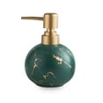 thumbnail image 1 of Marble Pattern Design Soap Dispenser With Pump, Refillable Lotion Dispenser For Bathroom Vanity Countertop, Ceramic Shampoo Dispenser-Dark green-300ml/10.6oz, 1 of 6