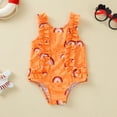 thumbnail image 2 of Coerni Baby Girls Swimsuit One Piece Cute Bathing Suit Ruffle Beach Sleeveless Swimwear Rainbow Quick Dry Swimsuit, 2 of 7