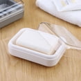 WAXIAYU Soap Holder Plastic Dish Clear Lid Bathroom Travel Case
