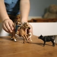 thumbnail image 3 of Schleich Farm World - 6PC Rodeo Playset with Cowboy, Horse Figure, Cow, Dog and Accessories - Farm Animal Figurines and Toys for Kids Ages 3+ - 41418, 3 of 10