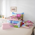 thumbnail image 6 of Homewish Pink Boots Twin Bedding Sets 7-Piece for Teens Adults Female,Chic Floral Flowers Bedding Comforter Set Microfiber,Western Cowgirl Breathable Sheet Sets,Microfiber Bedroom Decor,Reversible, 6 of 8