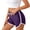Purple, variant on Athletic Running Shorts for Women Summer Casual Lightweight Elastic Waist Fitted Workout Gym Shorts with Pockets