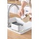 thumbnail image 3 of Dispensador de jabón premium 2 en 1 blanco y soporte para esponja, dispensador de bomba de jabón para lavavajillas para encimera de cocina, 3 of 5