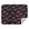 thumbnail image 3 of Colorful Horses Pattern Drying Dish Mat Quick Drying Absorbent Soft Durable for Kitchen 18" x 24", 3 of 10