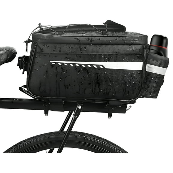 Upanbike Insulated Bike Pannier Bag Rear Carrier, 10L Capacity - Black