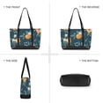thumbnail image 6 of FORMRS Canvas Laptop Tote Bag for Women with 15.6" Computer Compartments Shoulder Handbag, Blue Oranges, 6 of 7