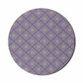 thumbnail image 1 of Moroccan Mouse Pad for Computers, Floral Oriental Mandala Motif Vibrant Tones Illustration, Round Non-Slip Thick Rubber Modern Gaming Mousepad, 8" Round, Blue Violet Pale Camel, by Ambesonne, 1 of 2