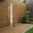 thumbnail image 2 of 3-Function 304 Stainless Steel Wall-Mounted Outdoor Shower System, Brushed Nickel, 2 of 13