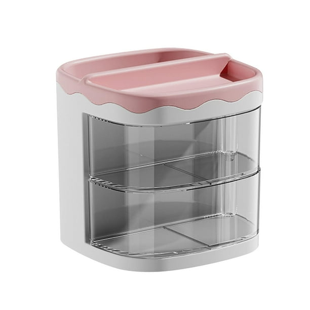 Organizador de maquillaje, porta brochas de maquillaje, organizador de escritorio moderno y sencillo multiusos Azul
