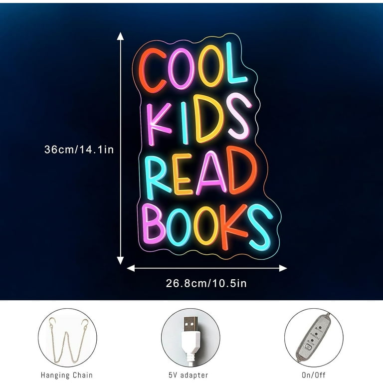 Panneau Néon Just One More Chapter, Librairie, Décoration