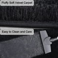 thumbnail image 6 of Super Soft Shaggy Rug Bedroom Carpets 5x8 Feet Black Modern Indoor Plush Area Rugs for Living Room Dorm Home Office, 6 of 6
